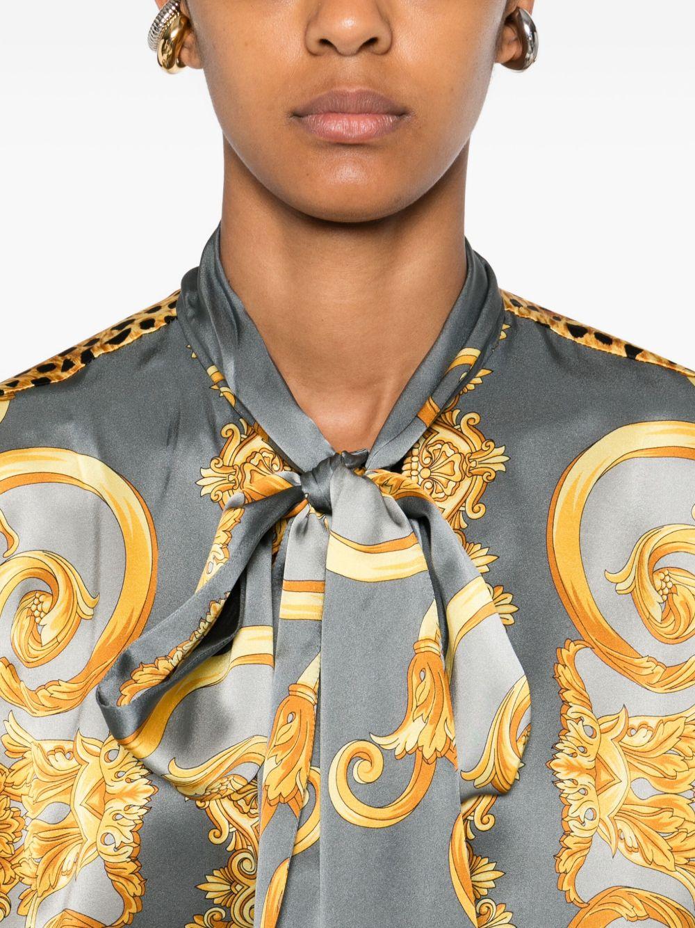 VERSACE Camicia con collo lavallière