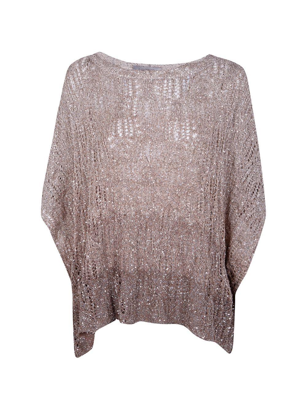 D EXTERIOR Mantella crochet con micro paillettes