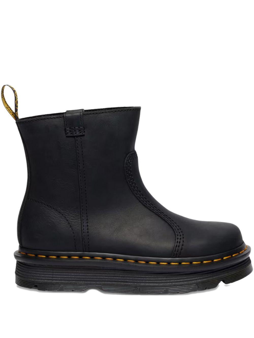 DR MARTENS Stivaletti rigger Zebzag in pelle nera