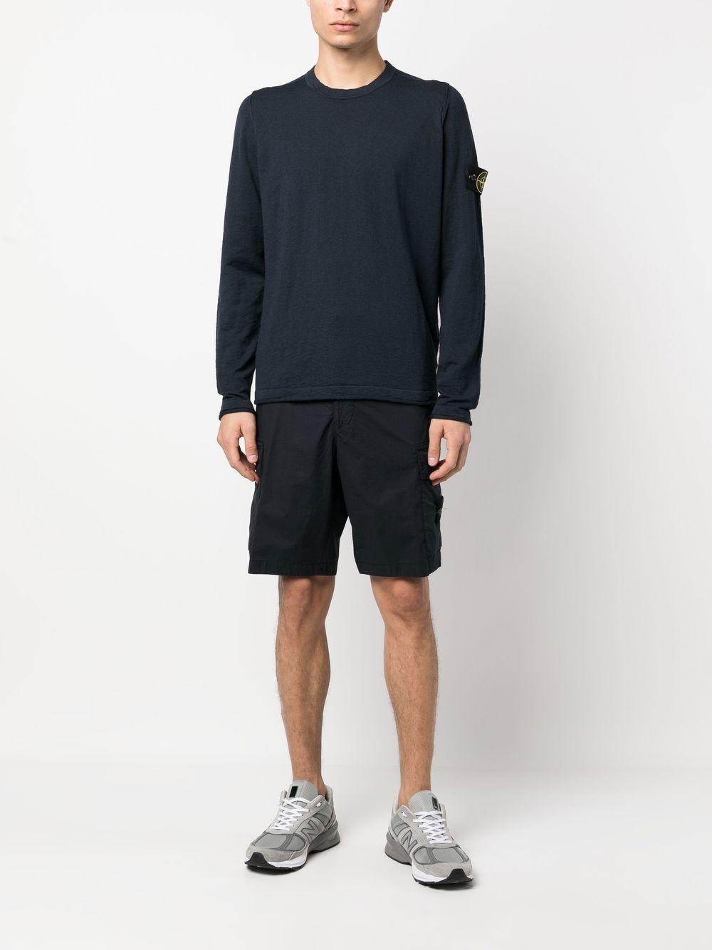 STONE ISLAND Maglia girocollo blu navy