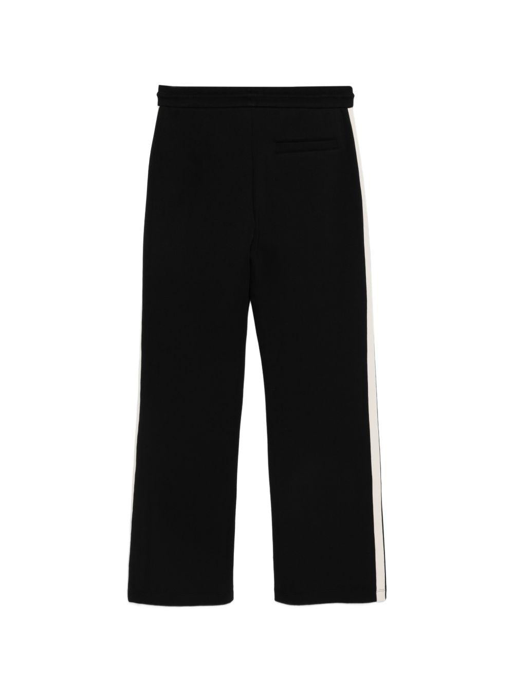 S MAX MARA Pantalone nero 'SMM Vento' a coulisse in jersey