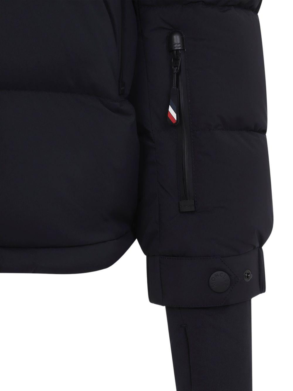 MONCLER GRENOBLE Piumino nero con cappuccio