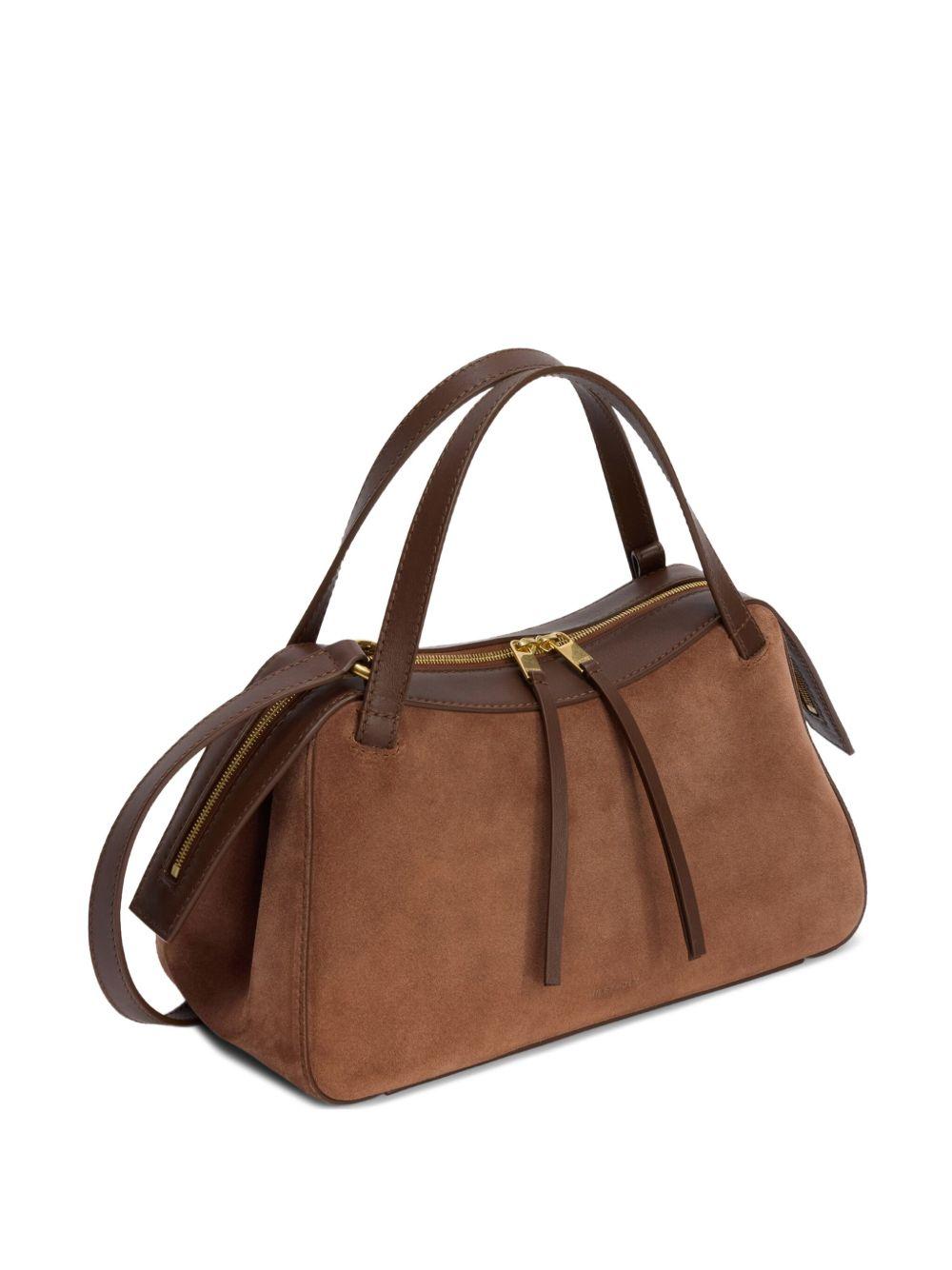 JIL SANDER Borsa tote Dune piccola in camoscio marrone