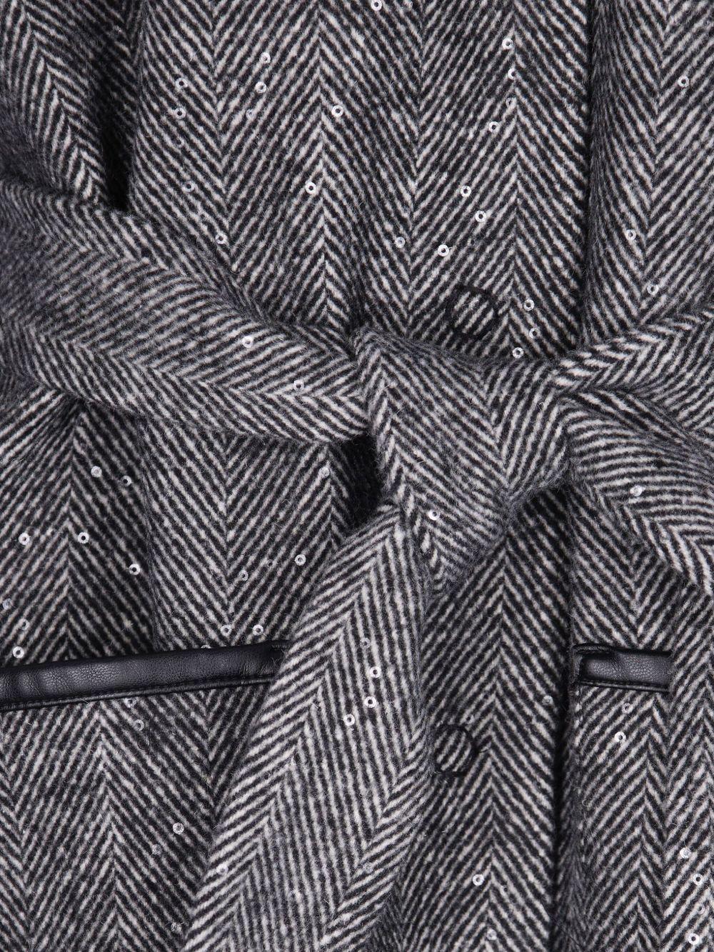 LIUJO Cappotto grigio con motivo spigato