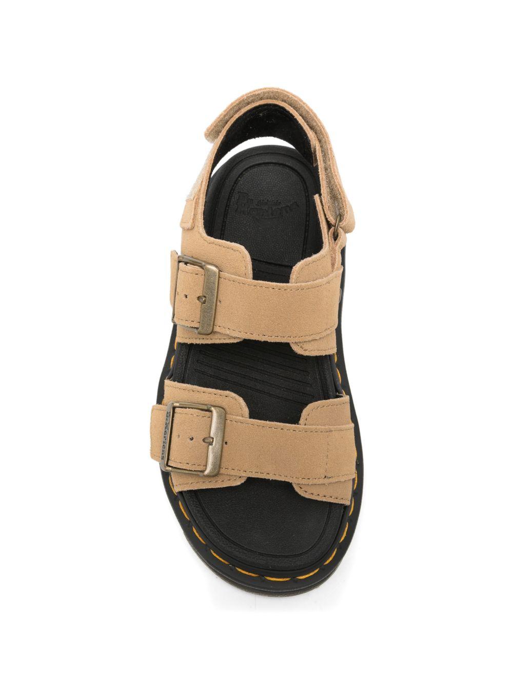 DR MARTENS Sandali bassi beige Zebzag con fibbie