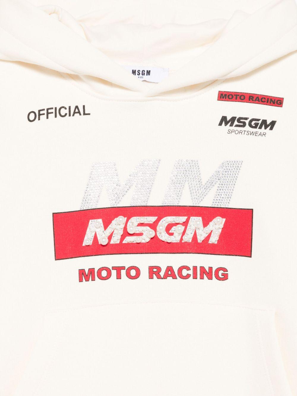 MSGM Felpa con cappuccio e stampa