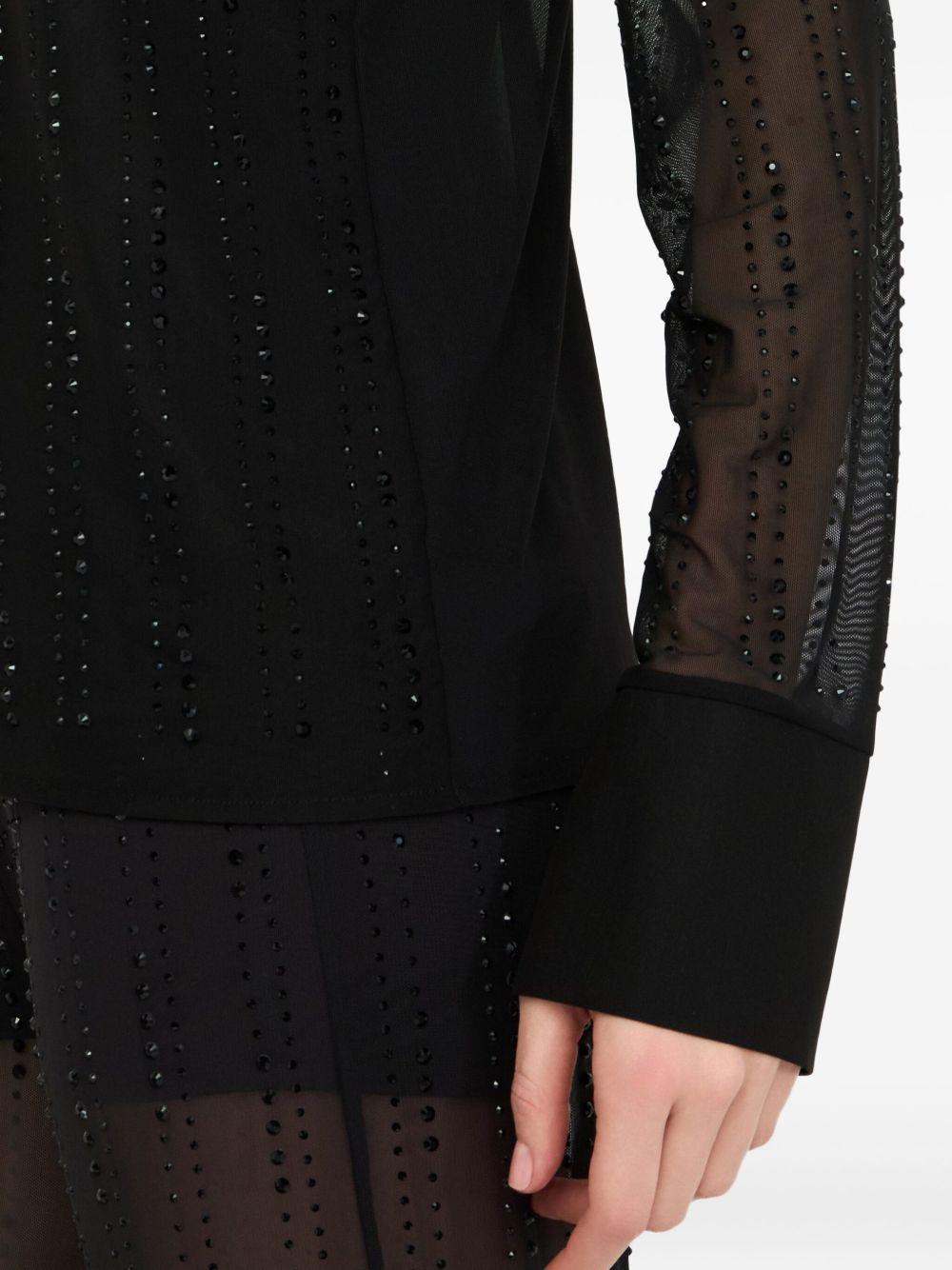 LIUJO Camicia nera con strato in tulle