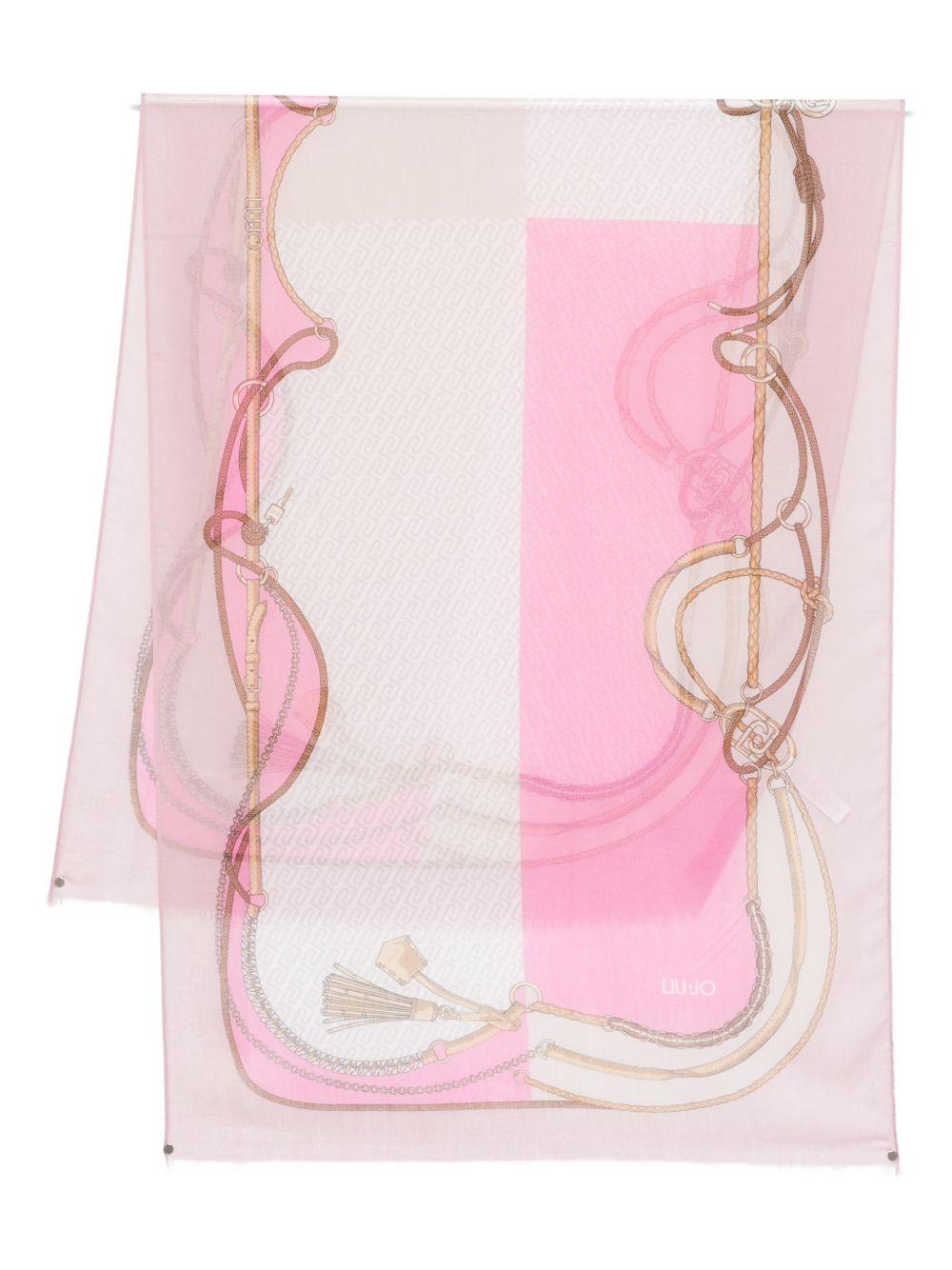 LIUJO Foulard con fantasia rosa