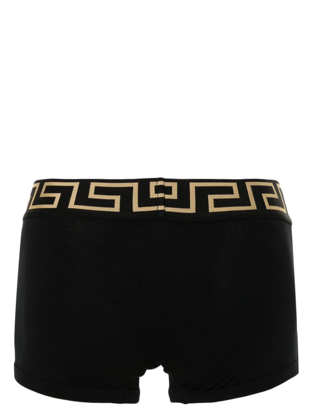 VERSACE Boxer in cotone stretch con motivo greca