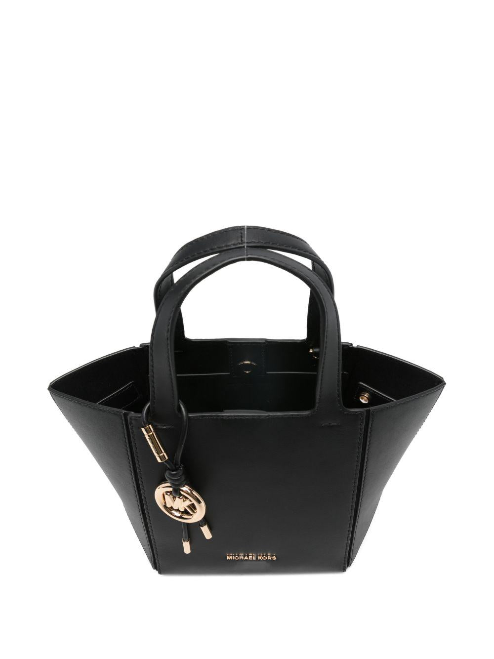 MICHAEL KORS Borsa tote 'Jordi' in pelle nera con logo