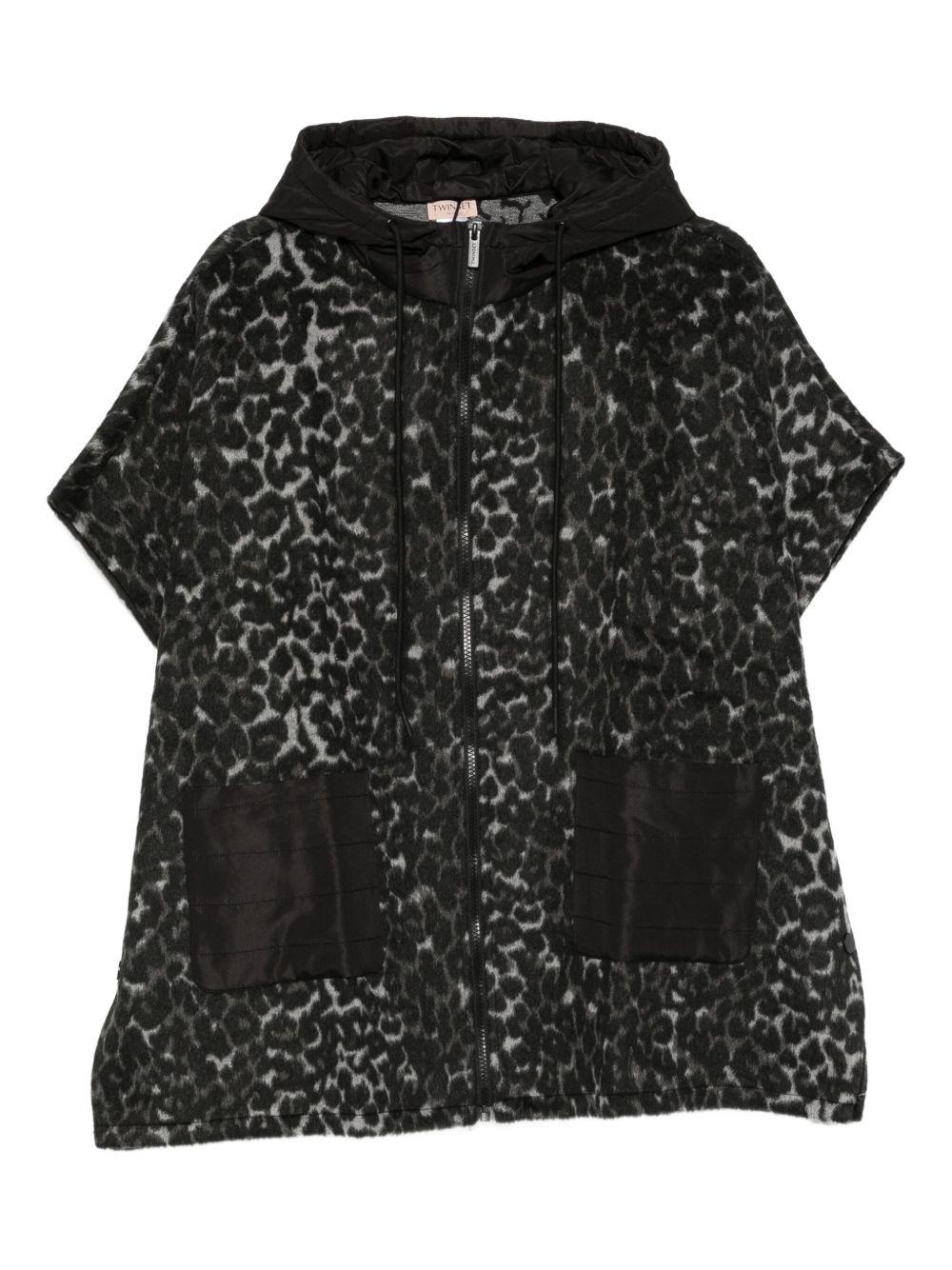TWINSET Giacca animalier con cappuccio