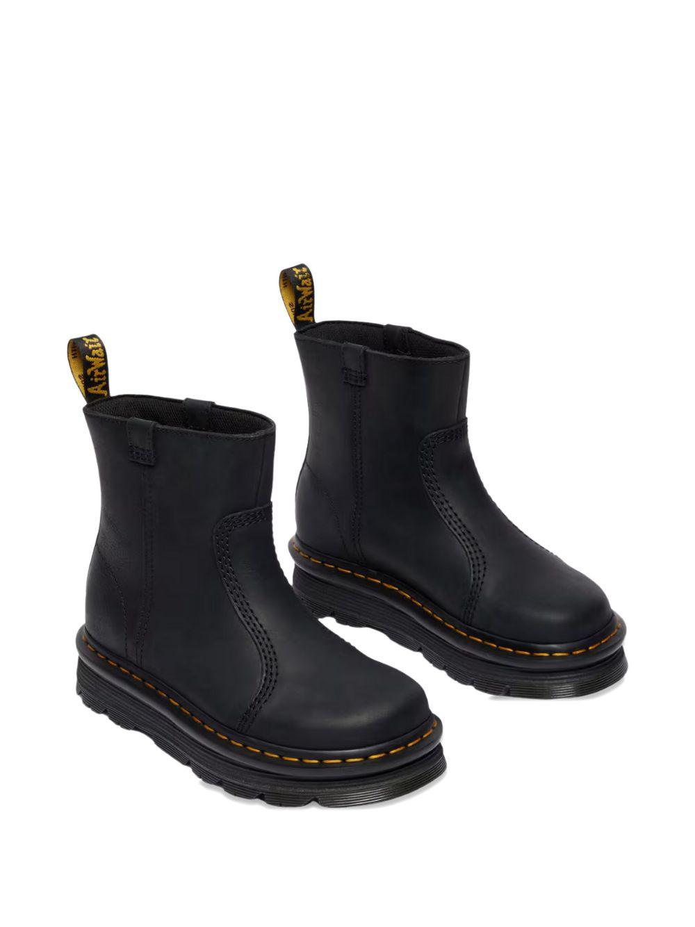 DR MARTENS Stivaletti rigger Zebzag in pelle nera