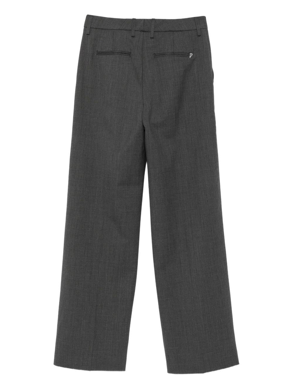 DONDUP Pantaloni grigi con pinces frontali