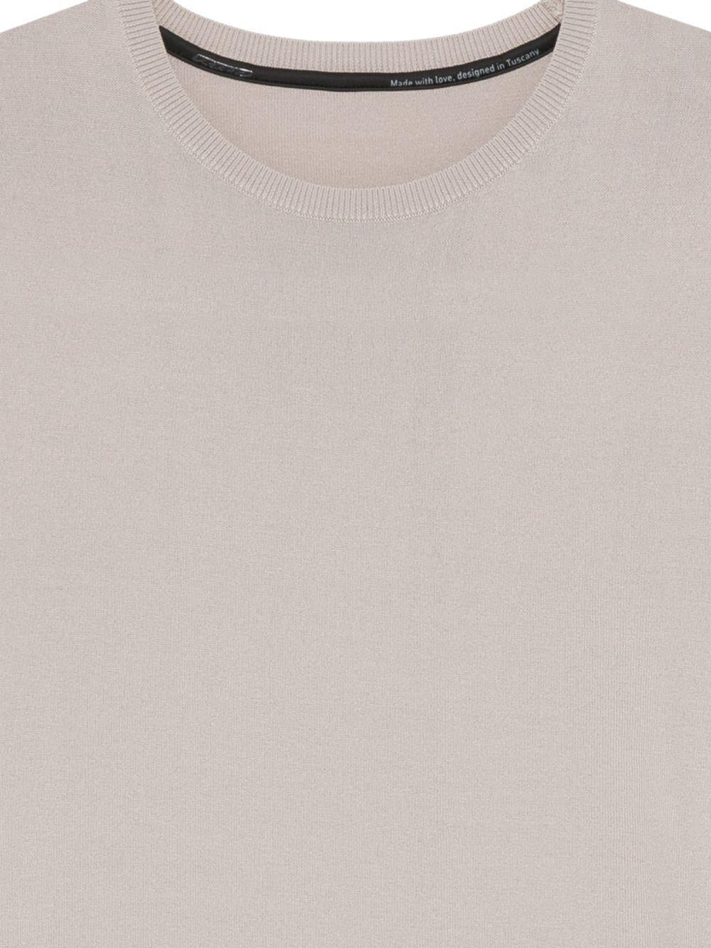 RRD ROBERTO RICCI DESIGNS Maglia girocollo beige con patch logo