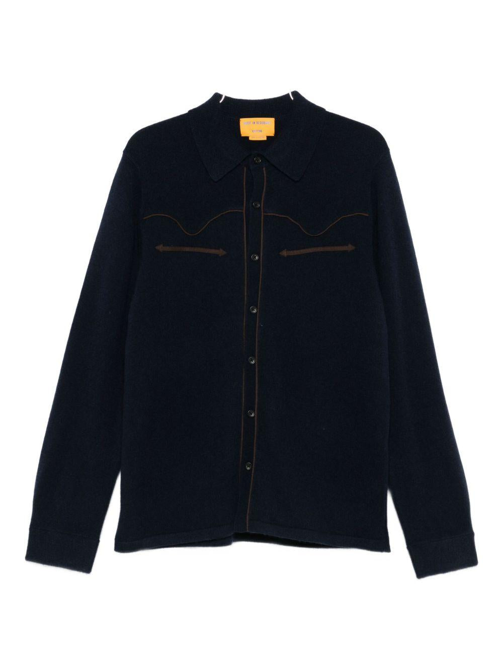 GUEST IN RESIDENCE Camicia in cashmere blu