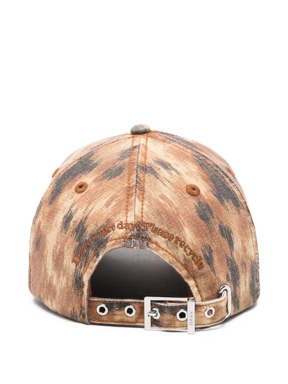 GANNI Cappello da baseball in cotone con logo