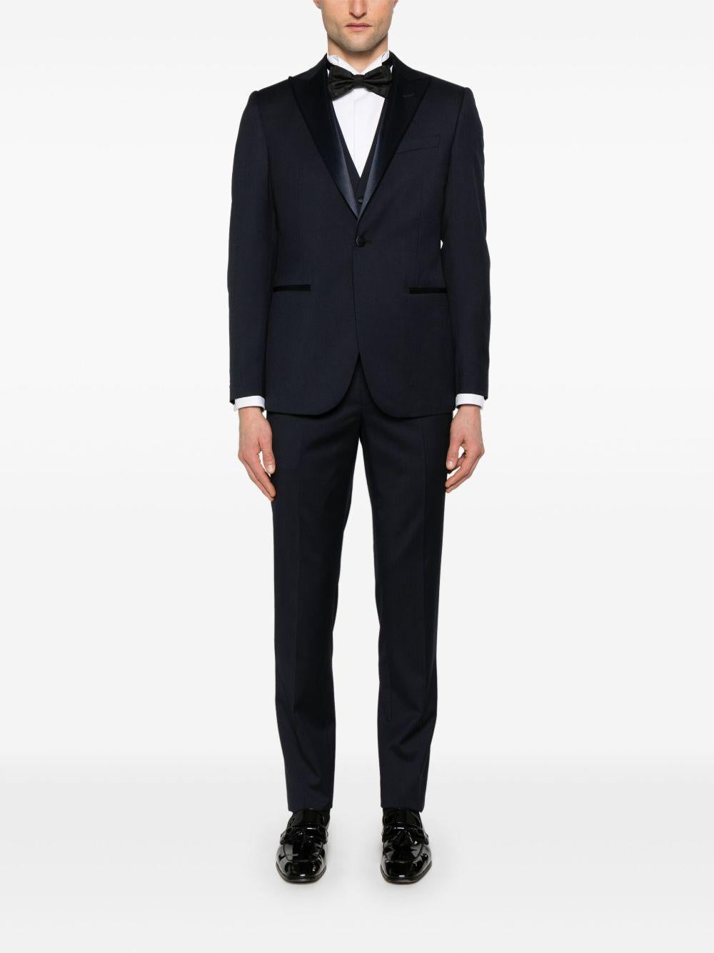 CORNELIANI Completo in lana blu notte