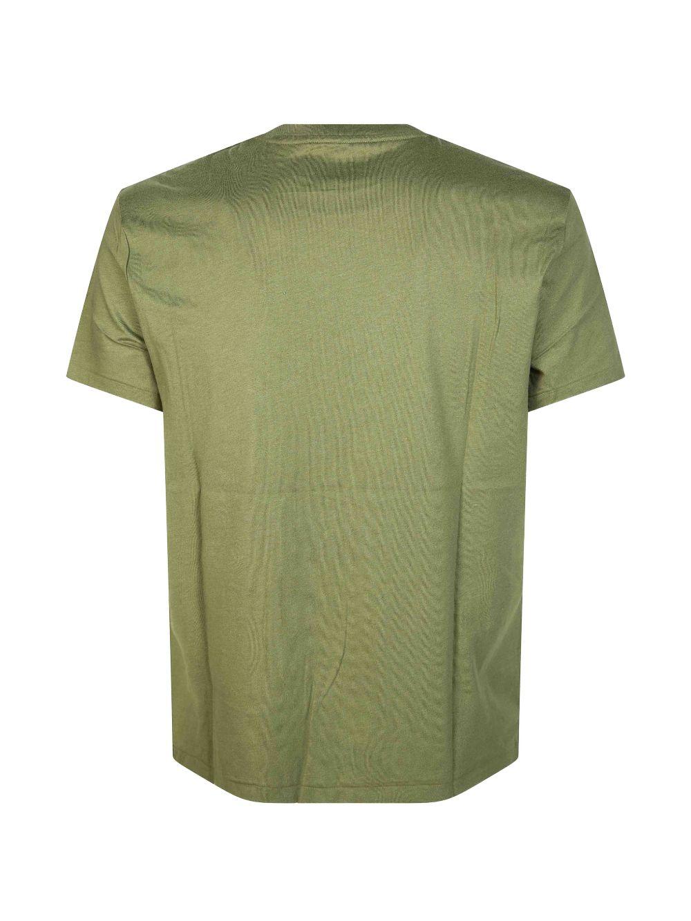 POLO RALPH LAUREN T-shirt verde militare con logo sul petto