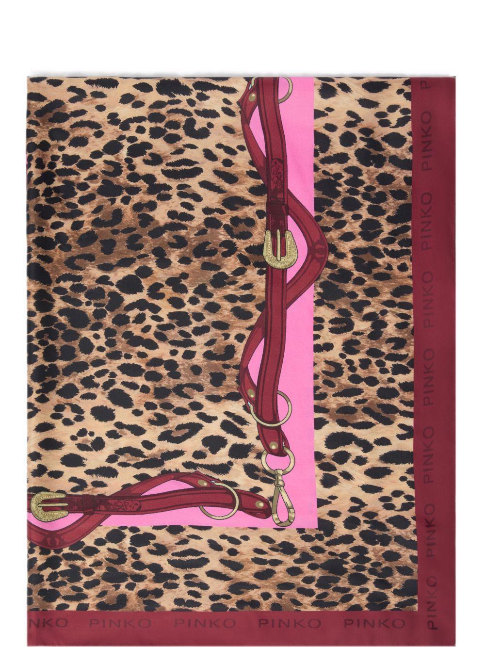 PINKO Foulard Limbo con stampa animalier