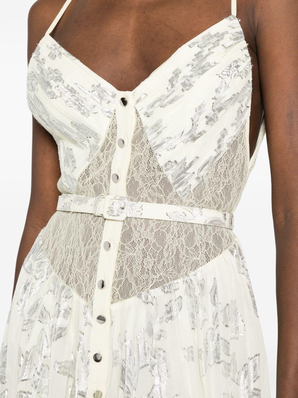 SELF PORTRAIT Abito lungo impreziosito da strass e ricami