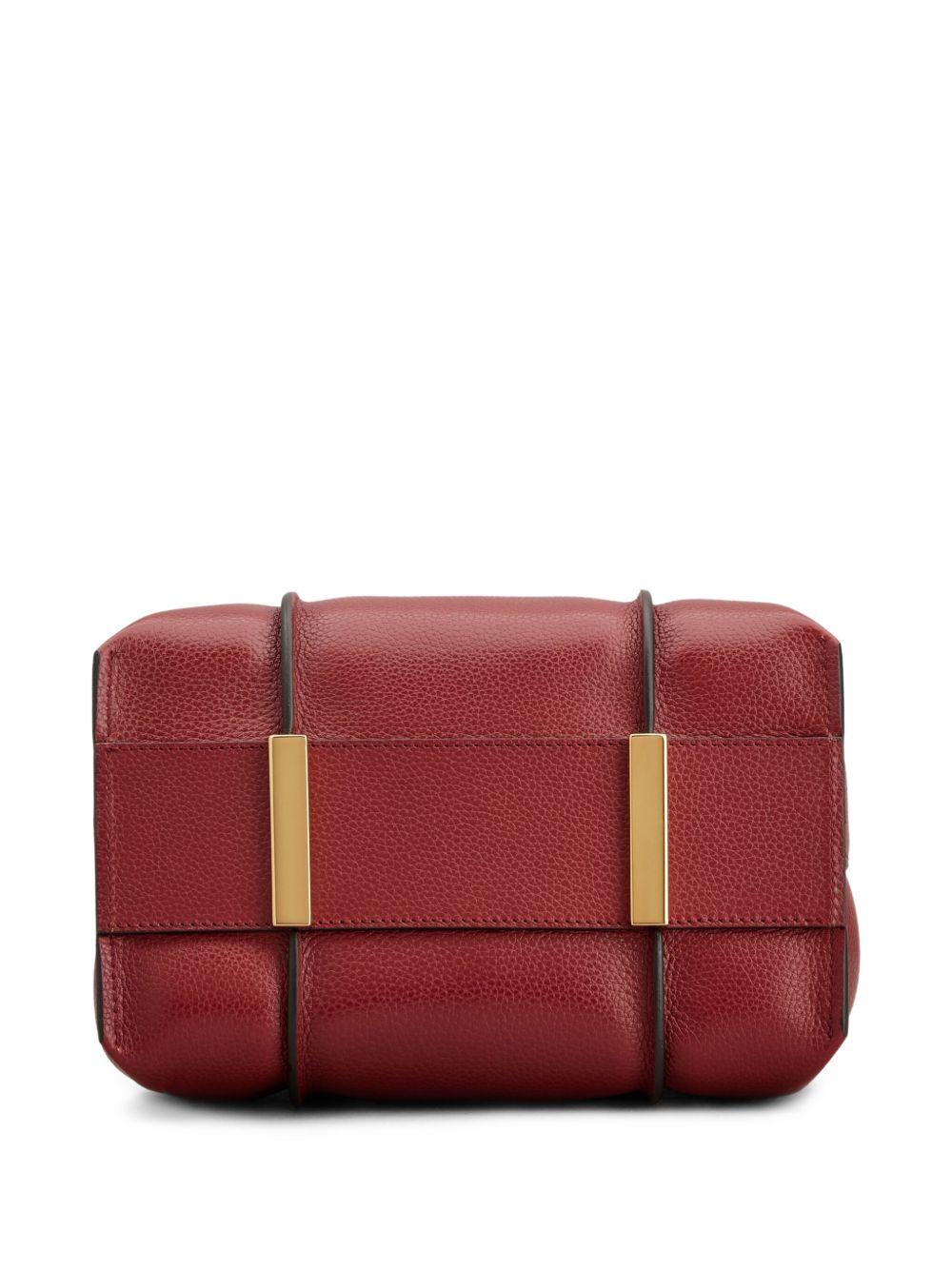 TODS Borsa in pelle rossa con fibia logo dorata firmata Tod's