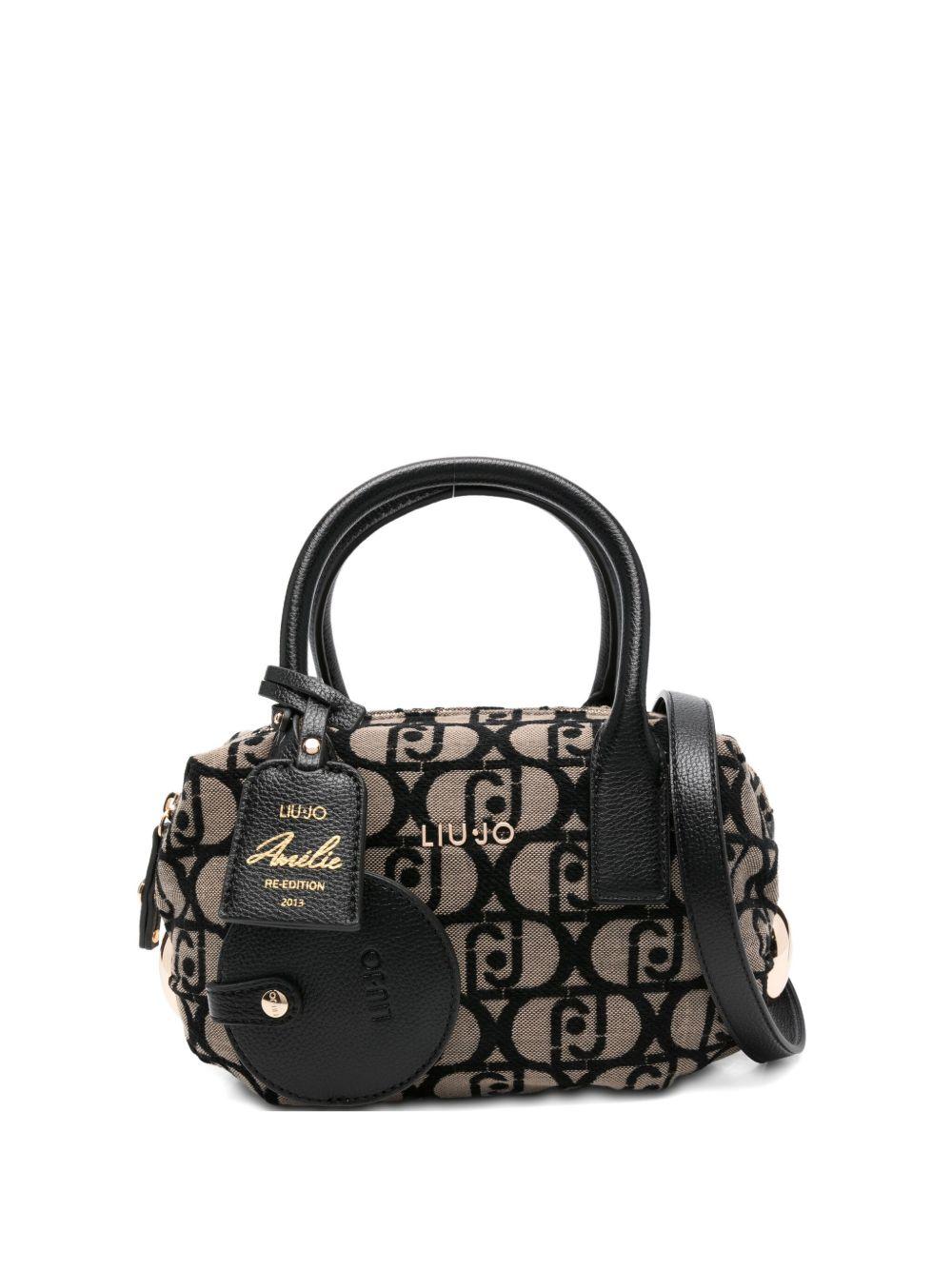 LIUJO Borsa beige con logo all-over
