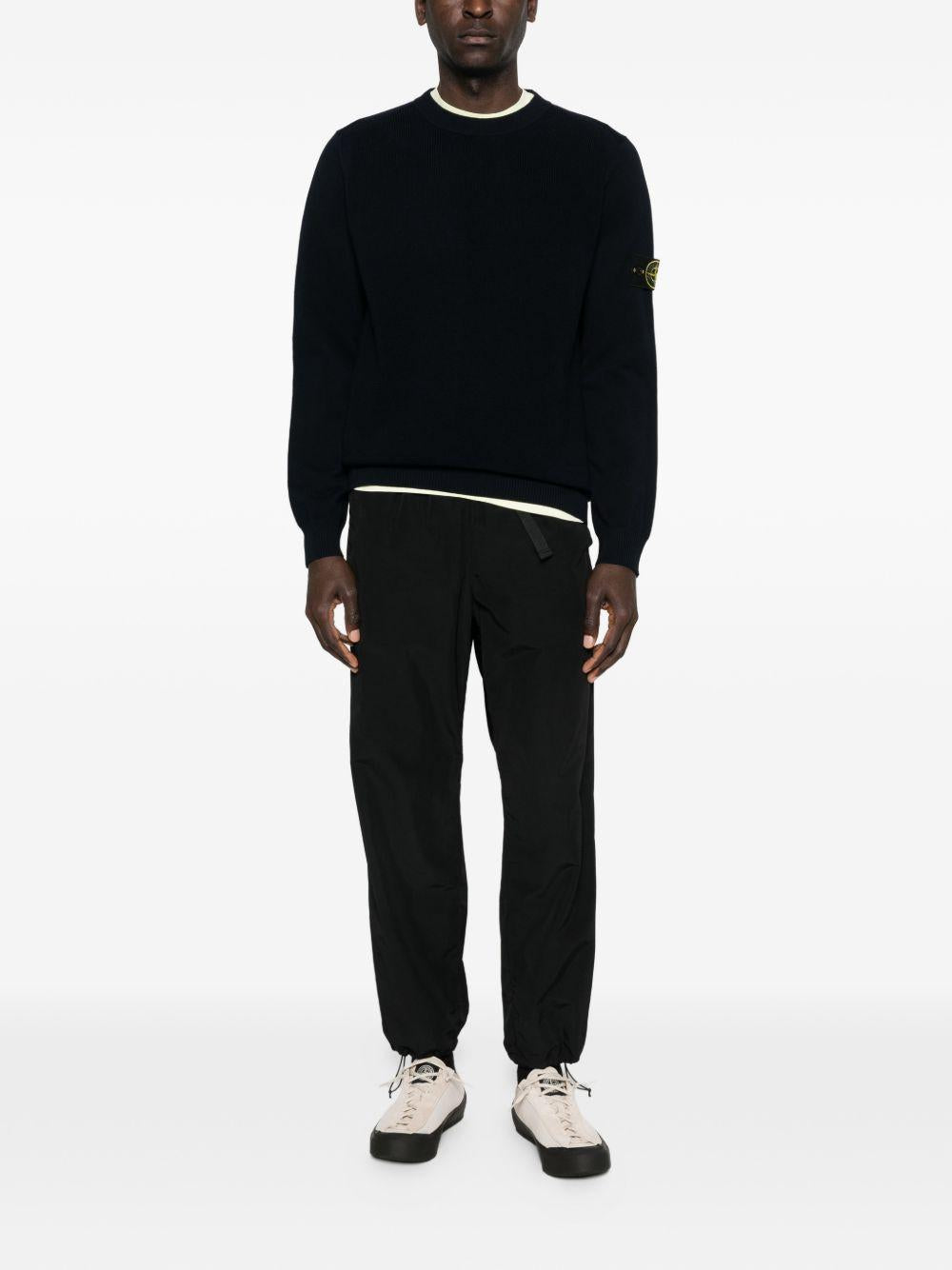 STONE ISLAND Maglione girocollo blu navy