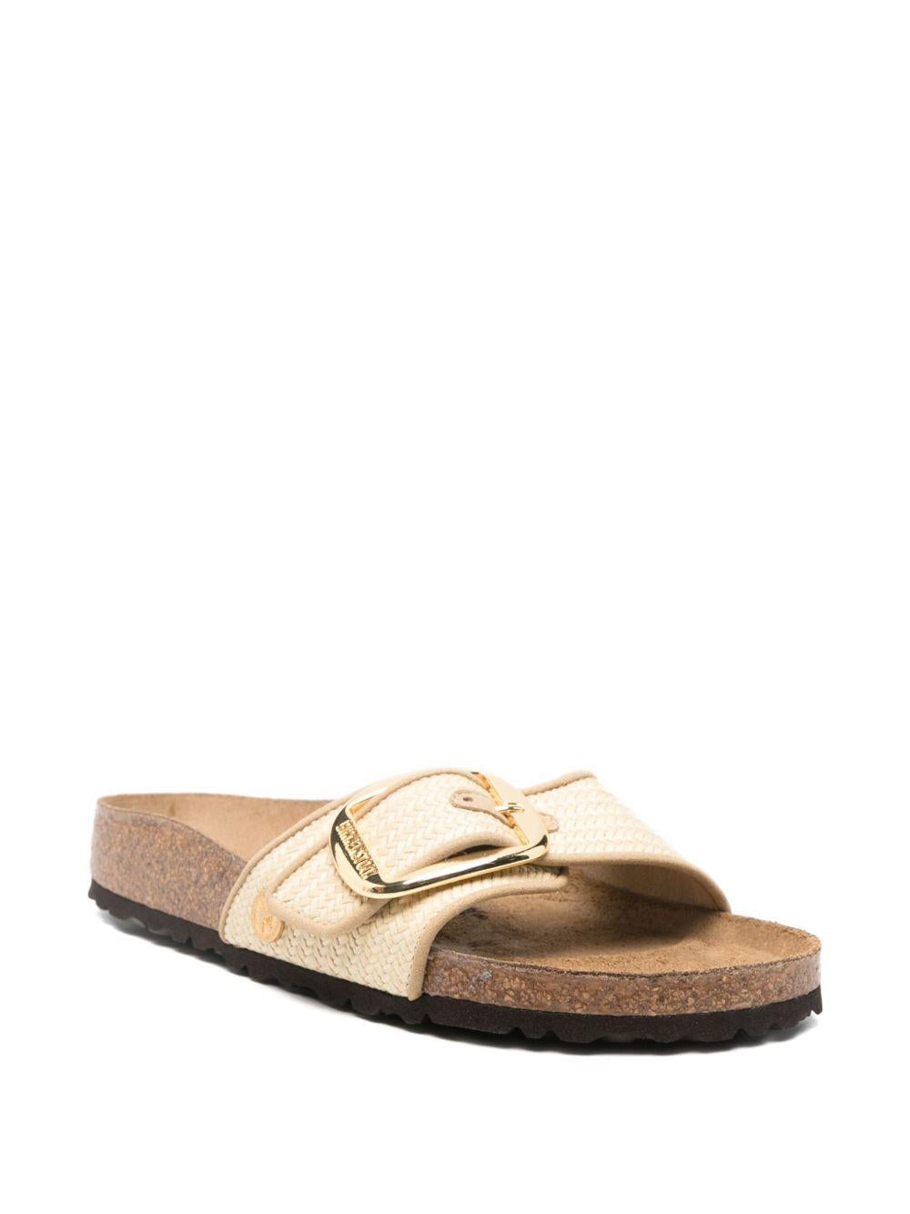 BIRKENSTOCK Ciabatte Madrid in canvas con fibbia dorata