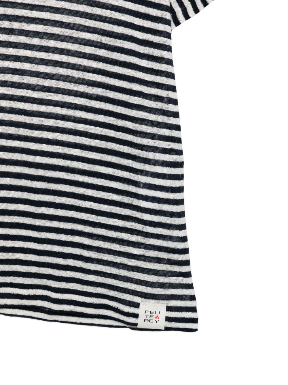 PEUTEREY T-shirt Ester a righe con scollo a V