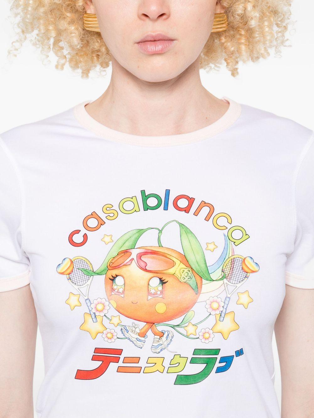 CASABLANCA T-shirt in cotone con stampa