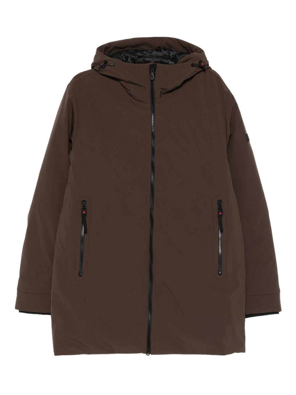 PEUTEREY Parka marrone con cappuccio