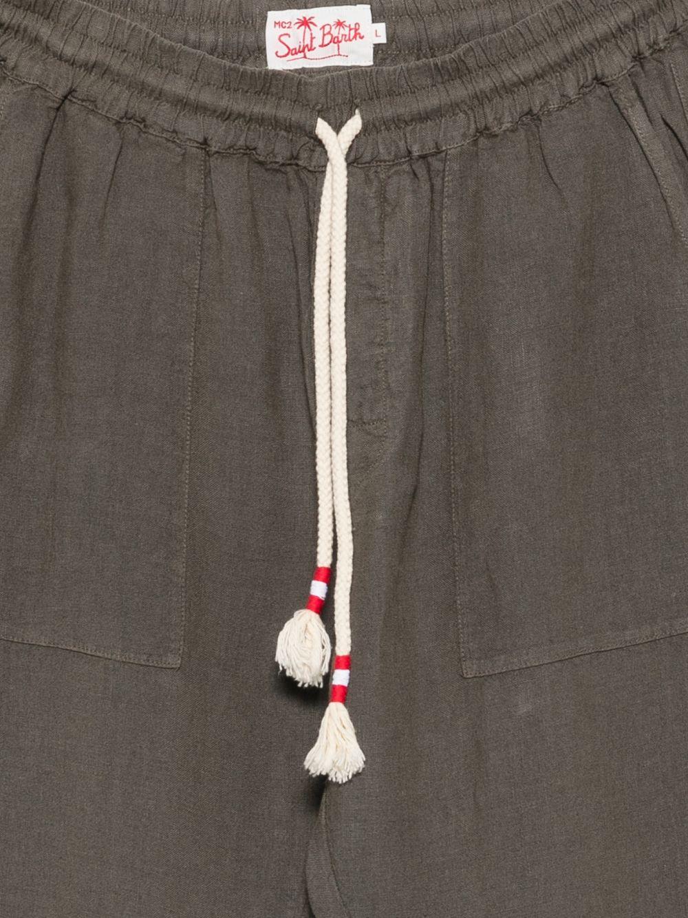 MC2 SAINT BARTH Pantaloni Calais casual in lino con coulisse