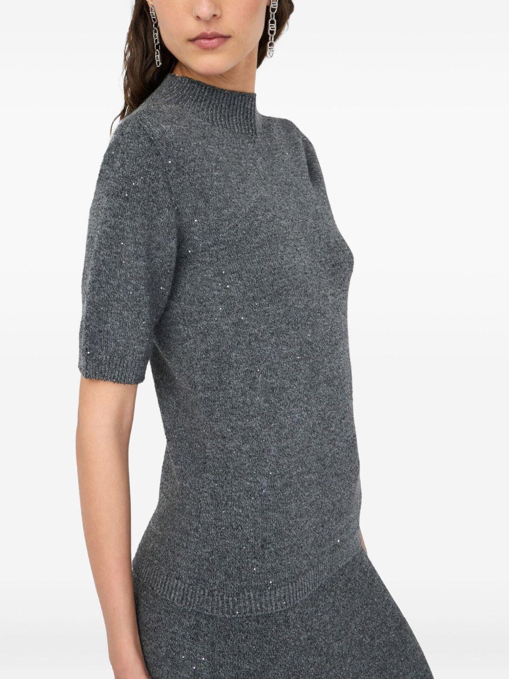 LIUJO Top in maglia grigio