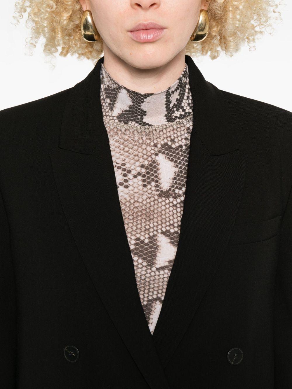 FORTE FORTE Blazer nero doppiopetto