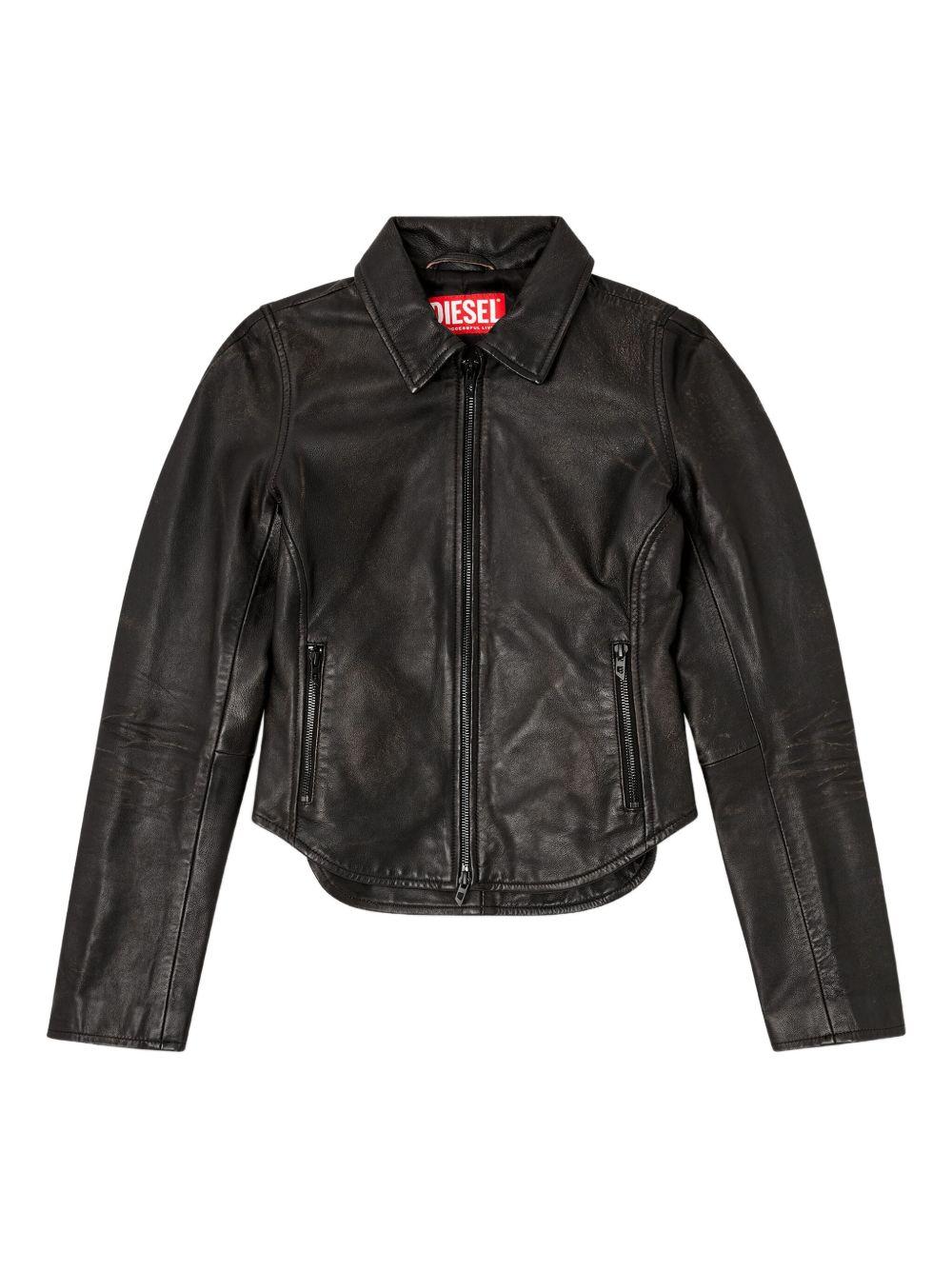 DIESEL Giacca 'L-Egrad' in pelle nera