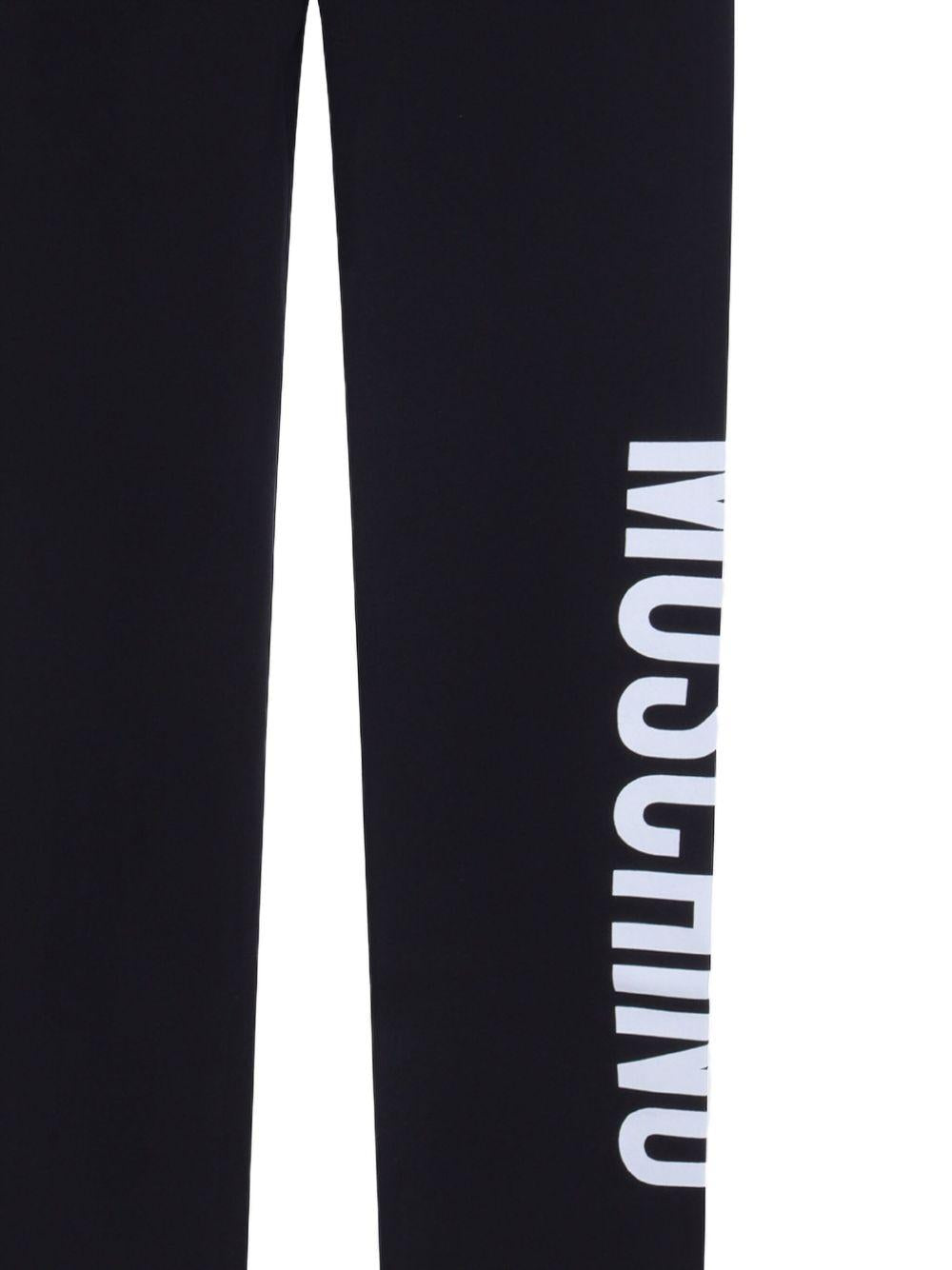 MOSCHINO Leggins neri con stampa