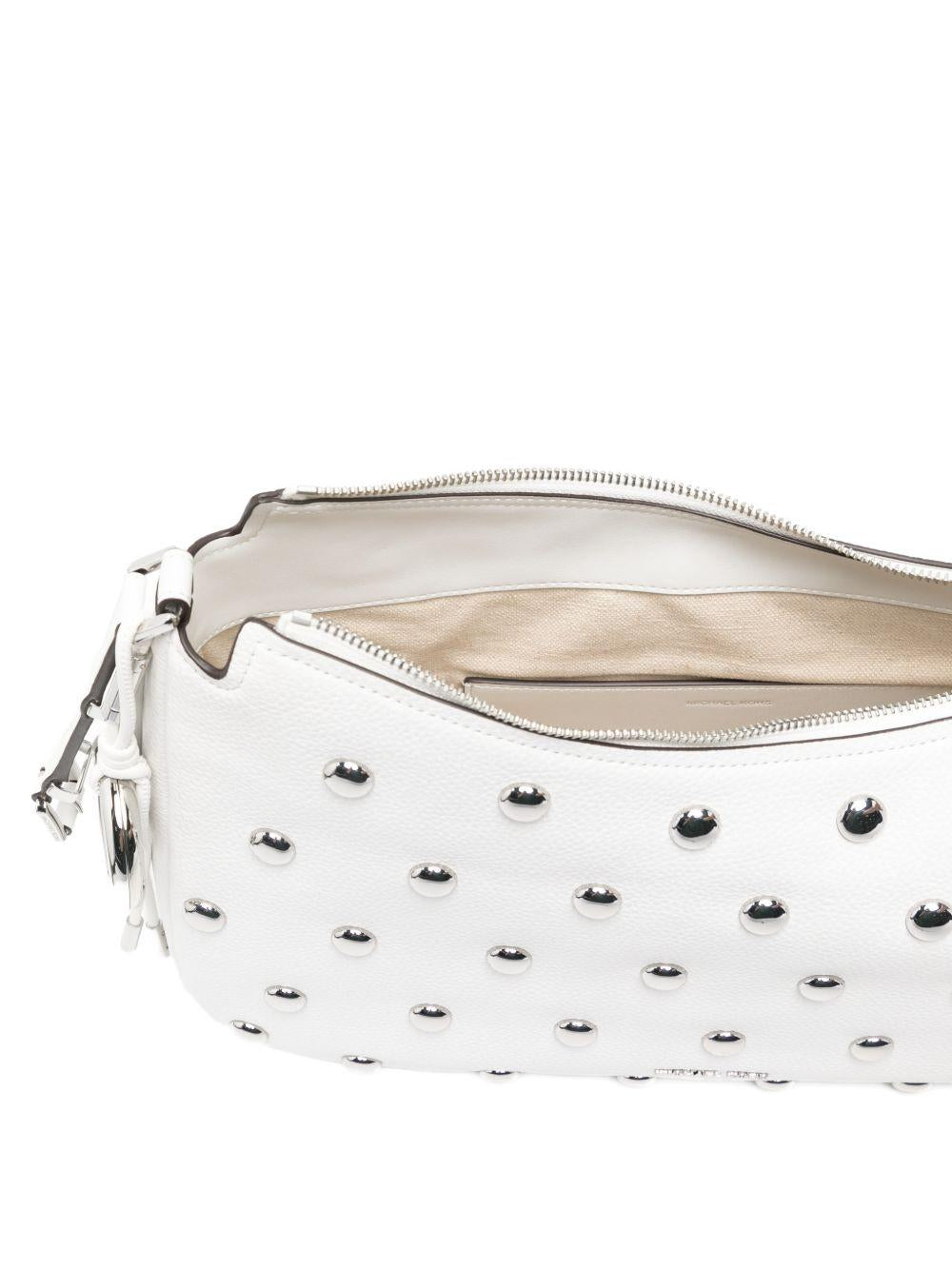 MICHAEL KORS Borsa a spalla bianca con borchie