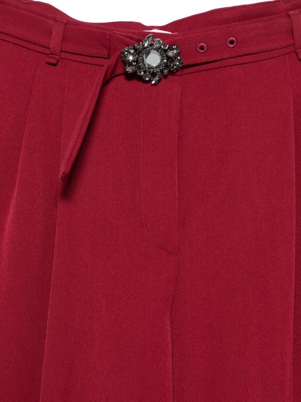 LIUJO Pantaloni bordeaux con cintura in vita