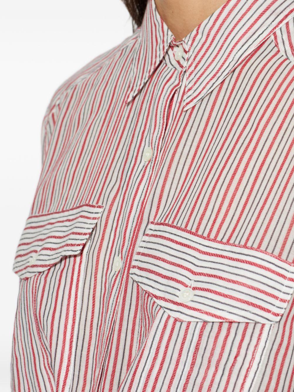 MARANT ETOILE Camicia a righe multicolore con fiocco