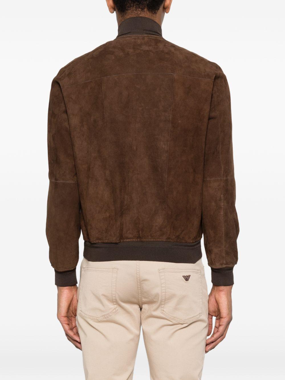 THE JACK AND JACKIE LEATHERS Giacca Riverside in camoscio marrone con tasche