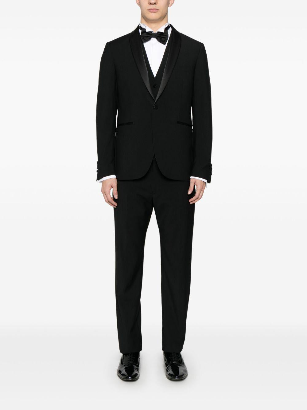 TAGLIATORE Completo nero con gilet blazer e pantalone