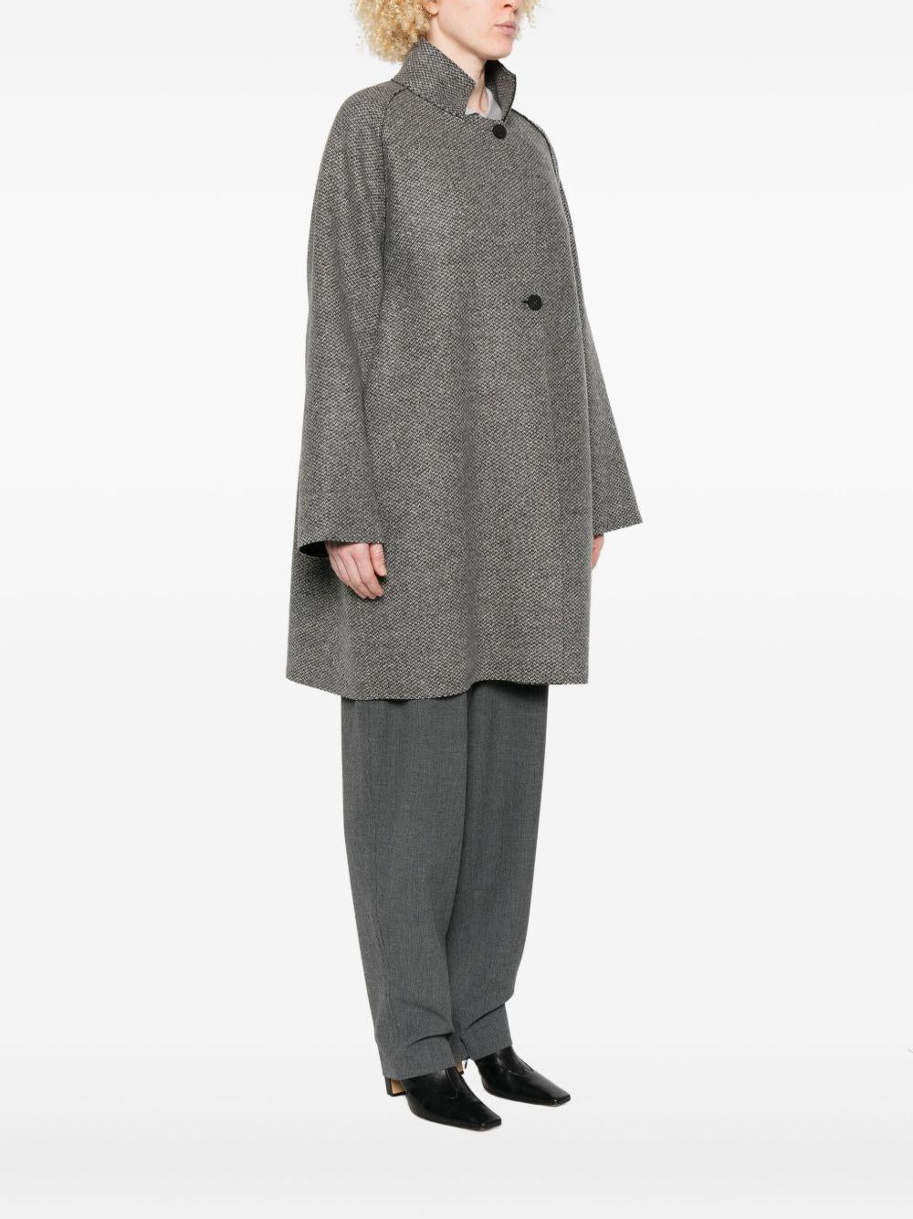 HARRIS WHARF LONDON Cappotto grigio Textured Weave