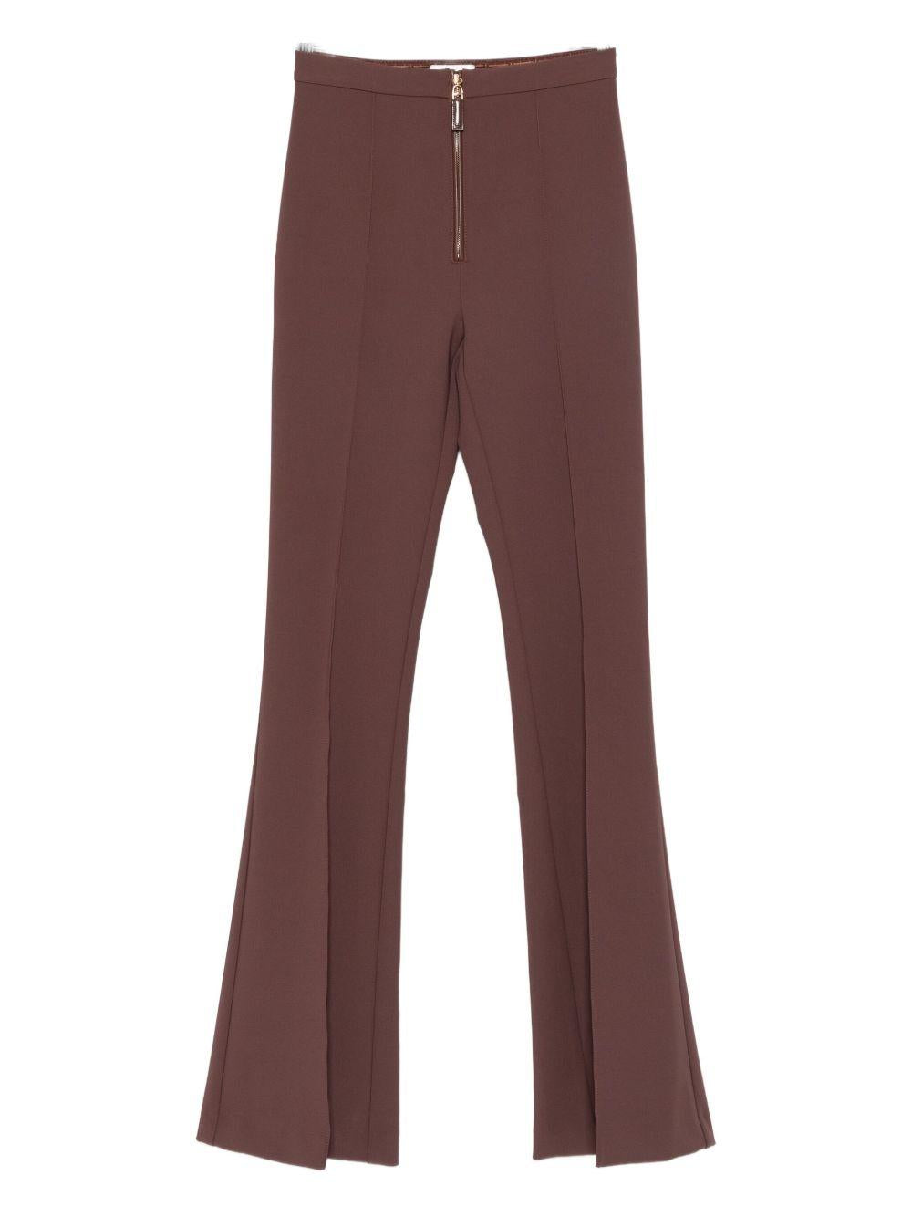 ELISABETTA FRANCHI Pantaloni marroni flare