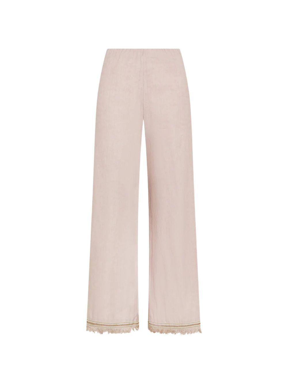 SEVENTY Pantaloni in lino misto cotone rosa