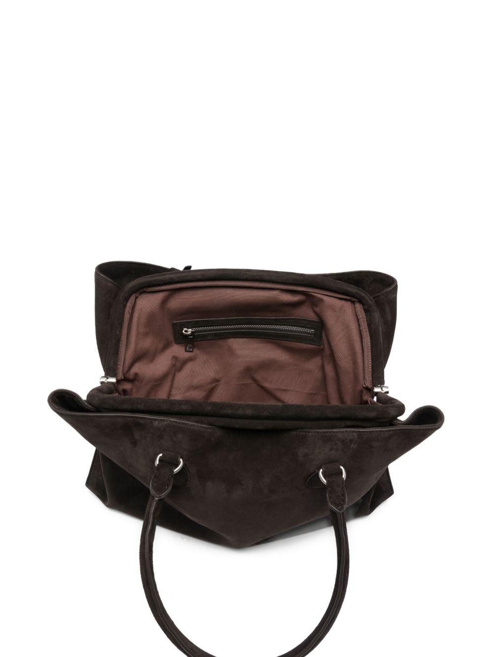 OSOI Borsa shopping Shell Brot Large in suede marrone