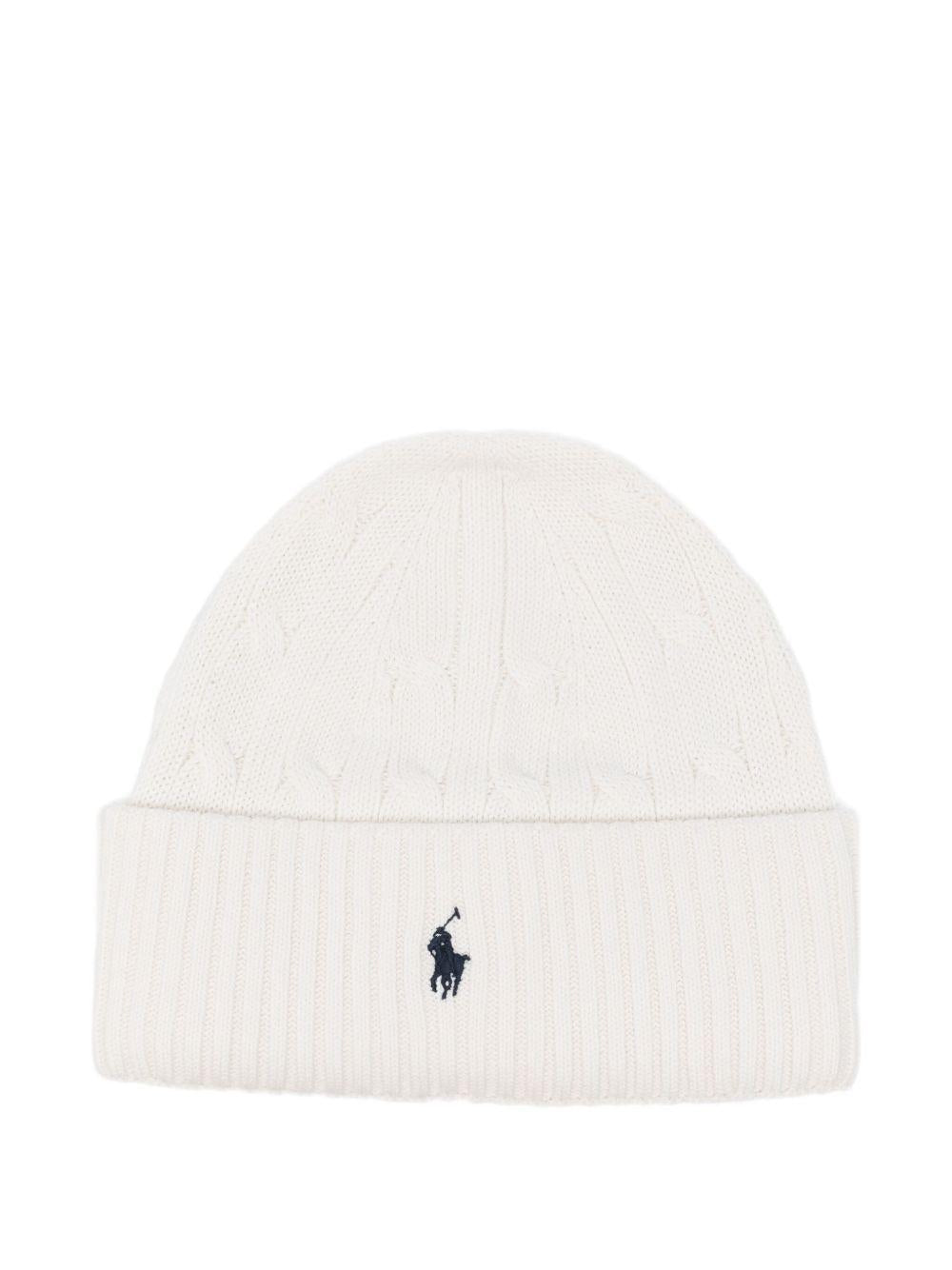 POLO RALPH LAUREN Berretto in cotone bianco