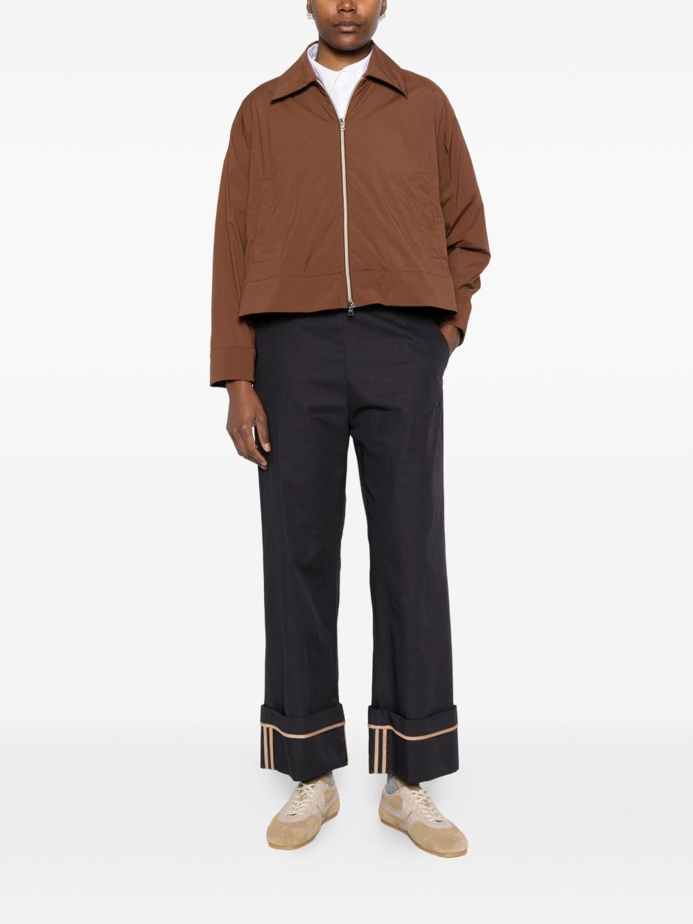 HERNO Pantaloni in cotone blu con rovescia