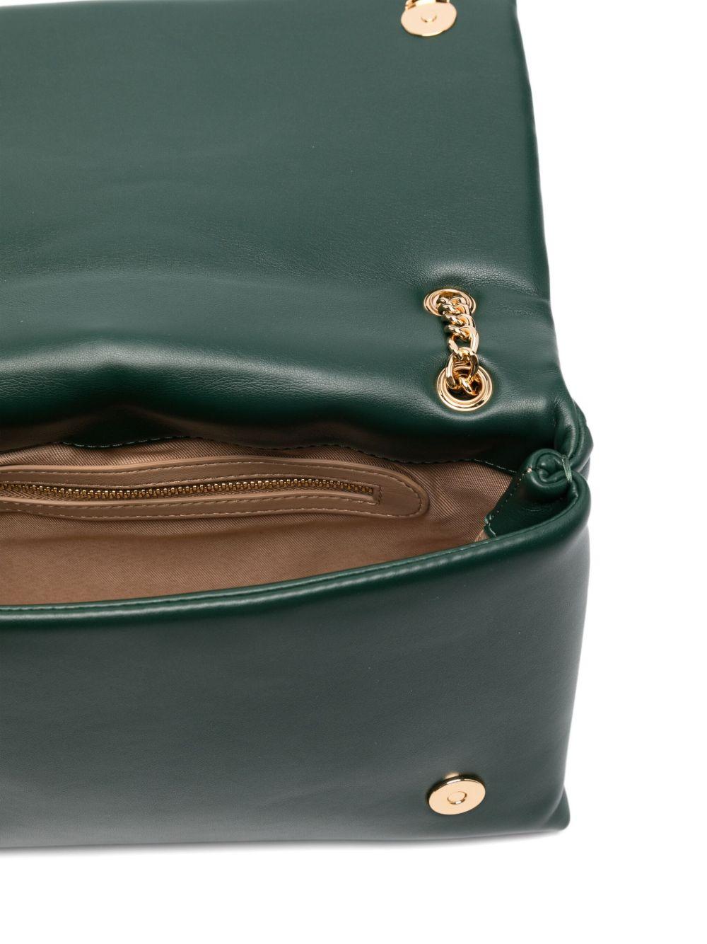 LOVE MOSCHINO Borsa a spalla trapuntata verde militare