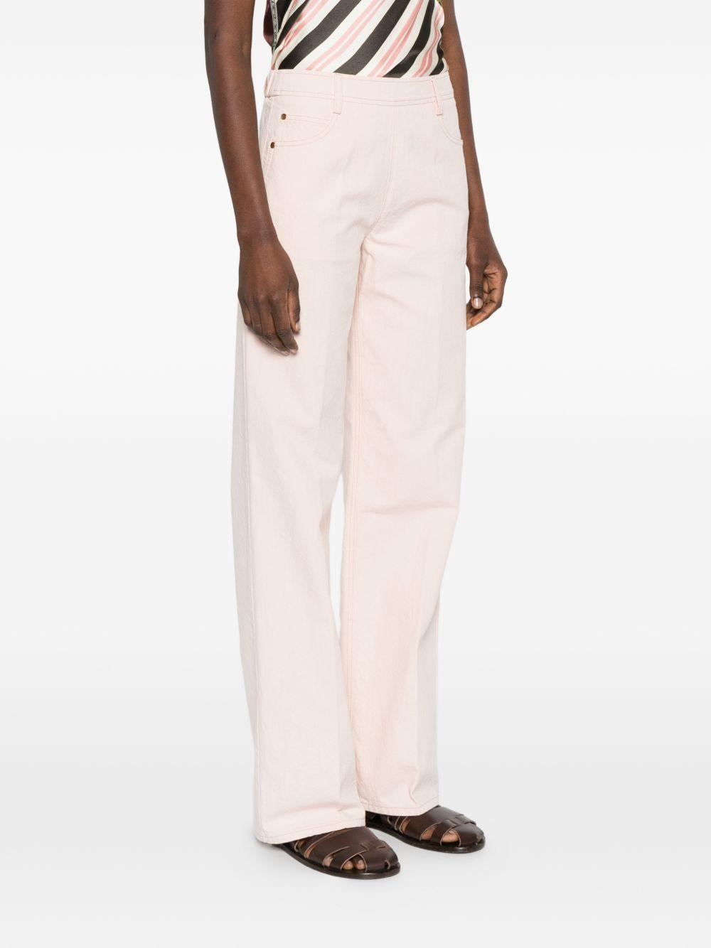 FORTE FORTE Pantaloni My Pants in cotone rosa cipria