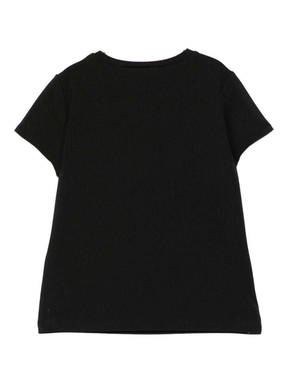 LIUJO T-shirt nera con stampa logo